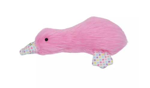 NUEVO** Juguete multipet Duckworth para perro rosa chirriante lanzamiento de primavera buscar abrazo 12 pulgadas - Imagen 3 de 4