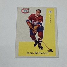 Jean Beliveau Montreal Canadiens 2001 Parkhurst Hockey #118 Reprint