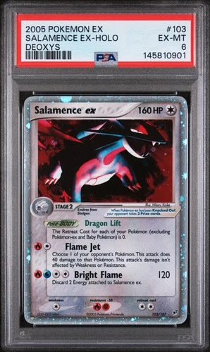 Salamence EX Holo 103/107 Deoxys Pokemon PSA 6 2005