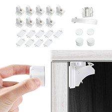 Baby Proofing Magnetic Cabinet Locks 9 Locks and 2 Keys