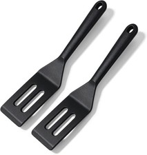 2 Pack Mini Silicone Spatula Set, Heat Resistant Small Thin Spatulas for