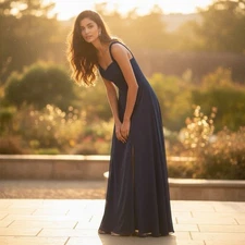 After Six Blue Evening Gown Size 8 NWT