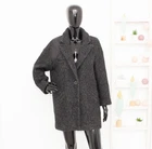 Isabel Marant Etoile Coat Wool Alpaca Grey Marl Tweed Collared Midi Jacket 1 S