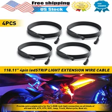 4PCS 10Feet Extension Wire Cable Cord For RGB LED Rock Light / Halo Chasing Pods