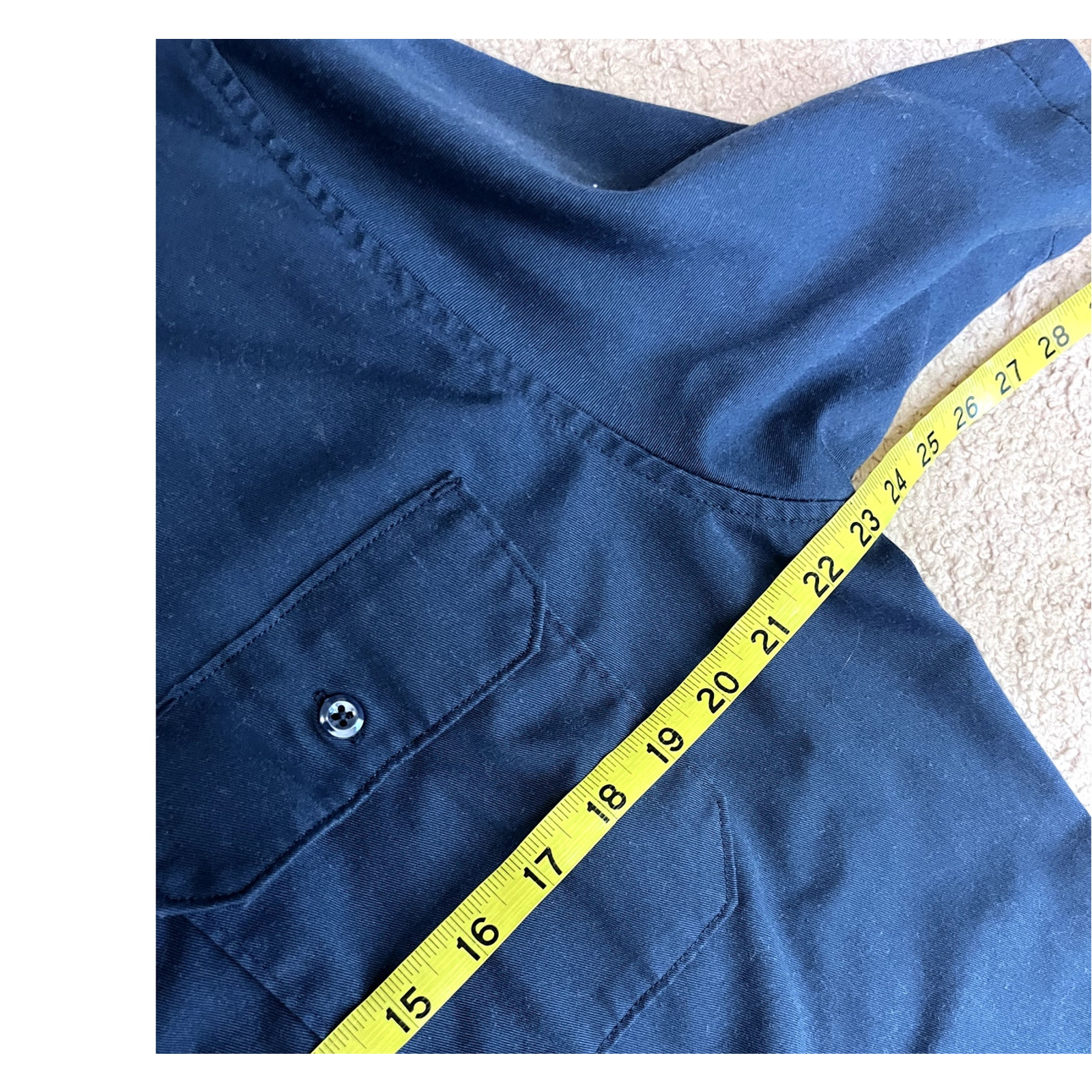 Men's Navy Blue Carhartt Button Up Shirt XL thumbnail 4