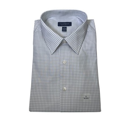 Club Room Men's Regular Fit Solid Dress Shirt, harbor mist gray Large $50