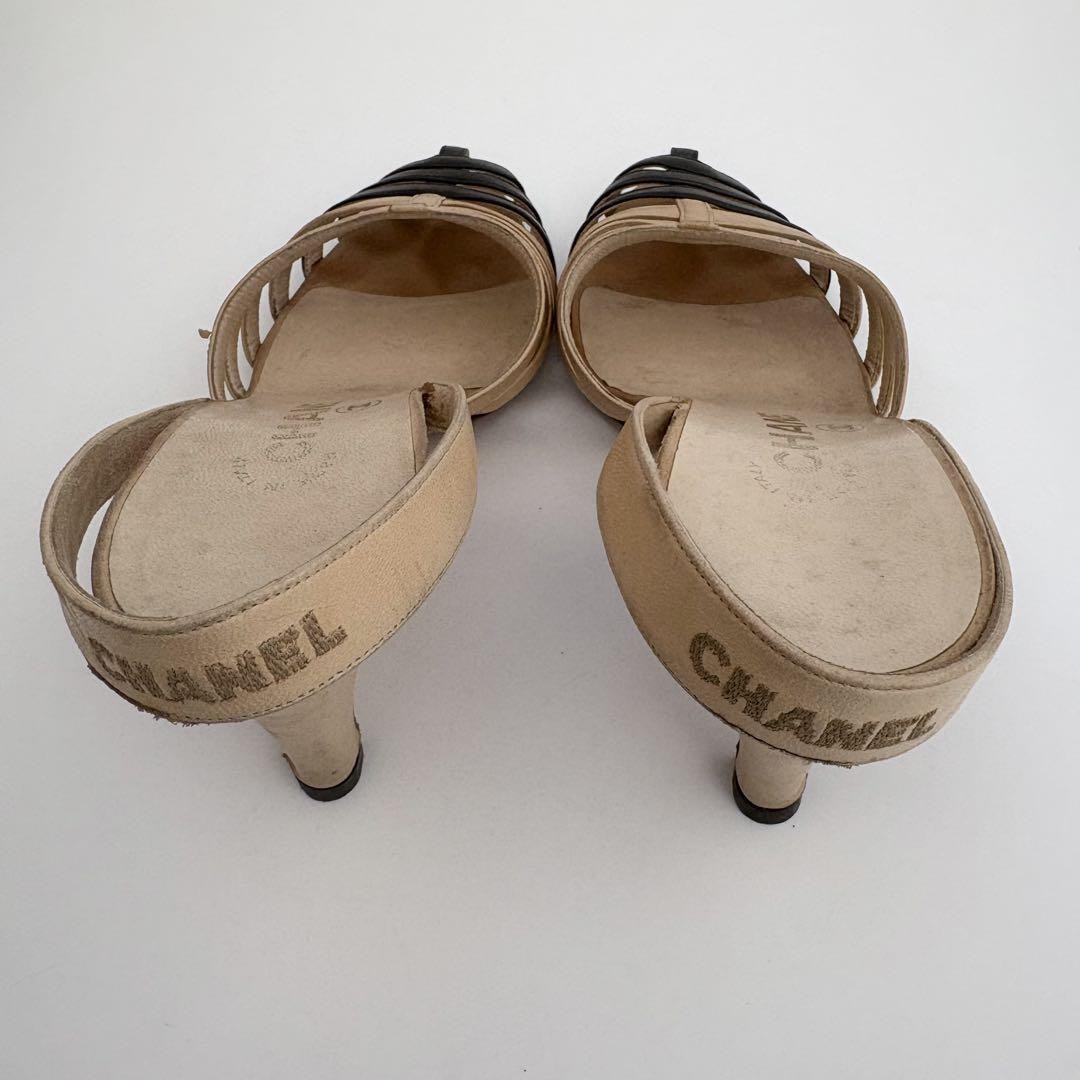Chanel Embroidered Strap Pumps Shoes Logo Bicolor Size 36 US About6 For Women thumbnail 23
