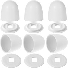 6 Packs Universal Toilet Bolt Caps, Tall White Bolt...