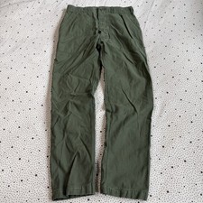 Vintage Vietnam War Era OG 107 Pants Mens 34x31 29x28.5 Type 1 Sateen Trousers