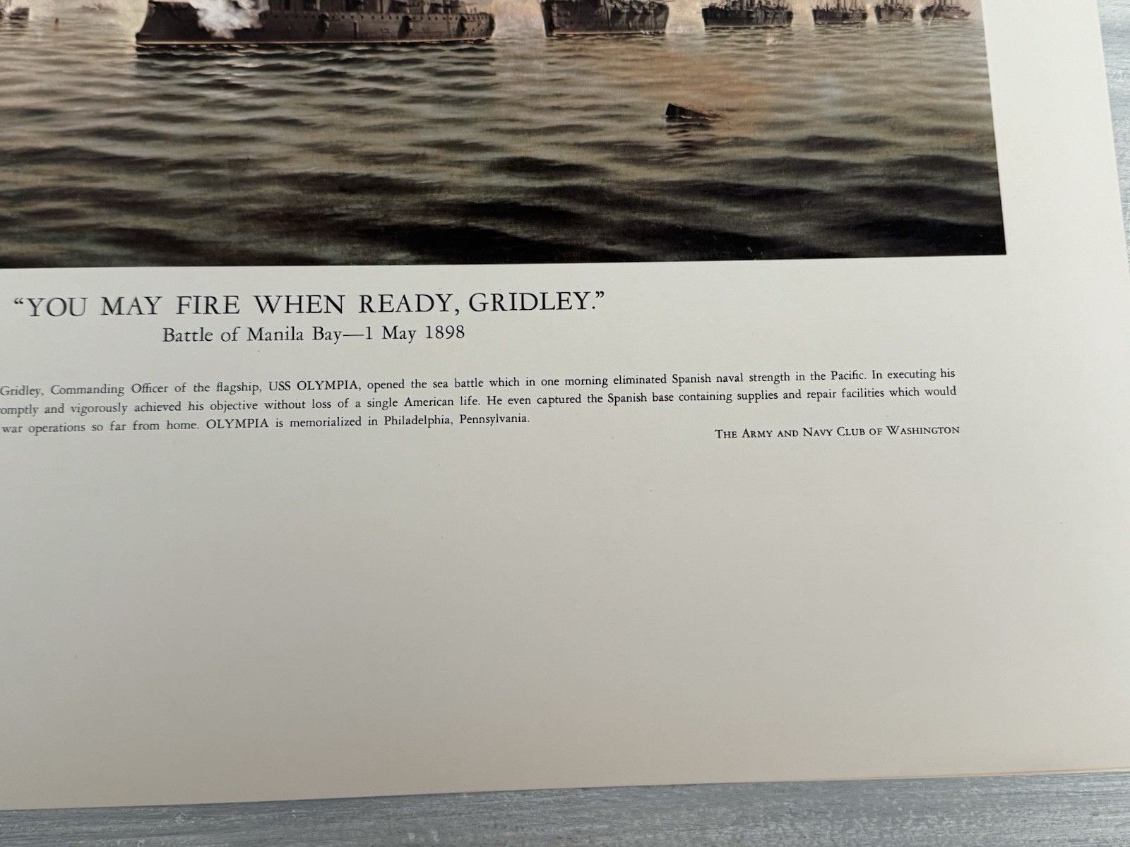 Battle of Manila Bay 1898 US NAVY Photo Print 20" X 16"