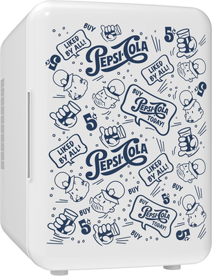 MIS150PEP Pepsi Cola Retro, Mini Portable Compact Personal Fridge