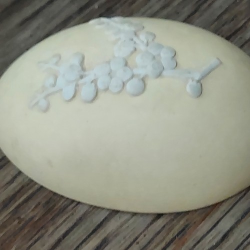 Vtg Wedgwood Primrose Yellow Jasper Jasperware Egg Shaped - Picture 4 of 12