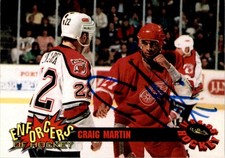 Craig Martin 1994-95 Classic Enforcers of Hockey Auto #E6 Adirondack Red Wings