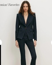 veronica beard Miller Denim Single-Breasted Dickey Jacket 698 Size 2