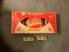 PARAMOUNT 8 Light Candolier Christmas Holiday Decoration Vintage w/ Bulbs
