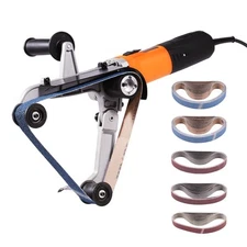 Uimoso Pipe Tube Polisher Sander 1000W 6 Variable Speeds w/ 50PCS Sanding Belts