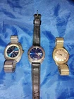 Three Working Vintage Automatic Men's Watches.LeGant, Seiko & Timex