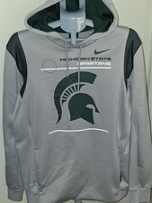 Michigan State Spartans Nike Therma-Fit Hoodie Gray Men s ML