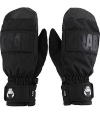 Brand New Mens Crab Grab Punch Snowboard Mittens Large 75 Stealth Black