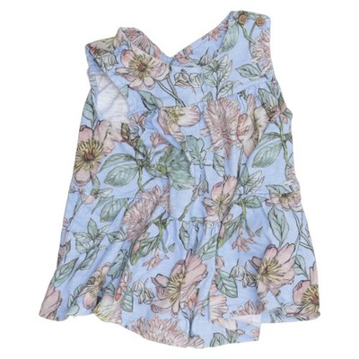 Next, Kleid, Größe: 104, Blau/Mehrfarbig, Baumwolle, Blumen, Mädchen #5XM