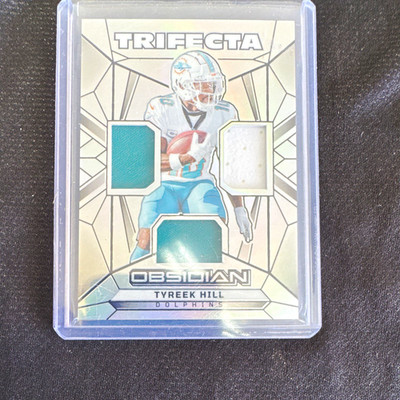 Panini 2024 Obsidian Trifecta Swatches Tyreek Hill TS-THL Silver /99 MEM