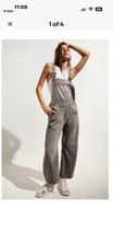 Free People We The Free Good Luck Barrel Overalls XL NEW