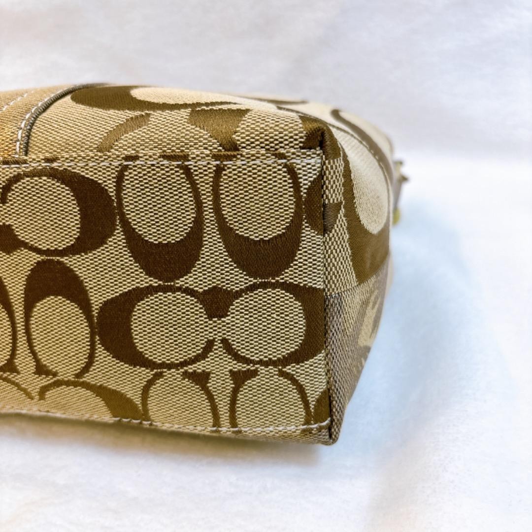 Coach Patchwork Accessory Pouch Canvas Leather Ra… - image 11