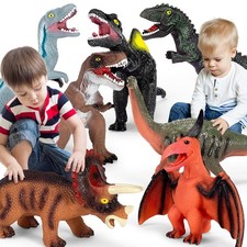 7 Piece Jumbo Dinosaur Toys Big Dinosaur Toy for Boys Realistic Giant Dinosau...