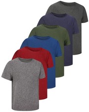 6 Pack Boys Athletic Shirts Youth Kids Quick Dry Moisture Wicking UPF 50 Sho...