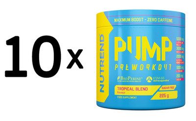 10 x Nutrend Pump Pre-Workout, Tropical Blend - 225g (75,55 EUR/kg)