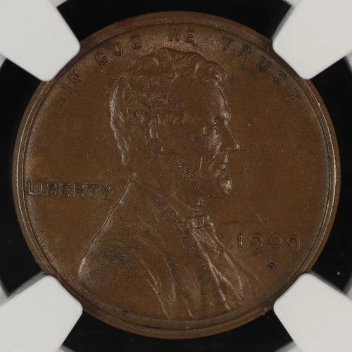 Lincoln Wheat Cent. 1909 S VDB NGC AU 55 BN. Lot # 9061-133-006