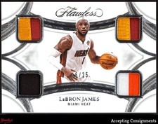 2024-25 Panini Flawless Quad Patches #3 LeBron James QUAD GAME-USED PATCH 16/25