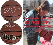 Stefanie Dolson UConn Huskies Signed Basketball COA Proof Washington Mystics