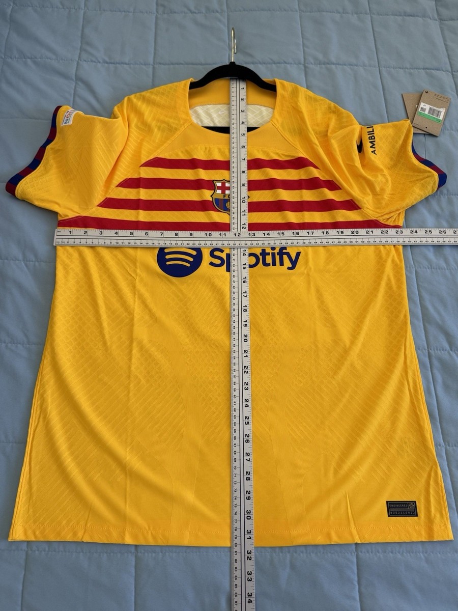 2023-24 バルセロナHOMEオーセン Mサイズ#33 CUBARSI Pau Cubarsi #33 Men's XL Nike FC Barcelona Senyera 4th