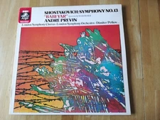 ASD 3911 ED1 Shostakovich Symphony 13 Babi Yar Andre Previn EMI + insert NM