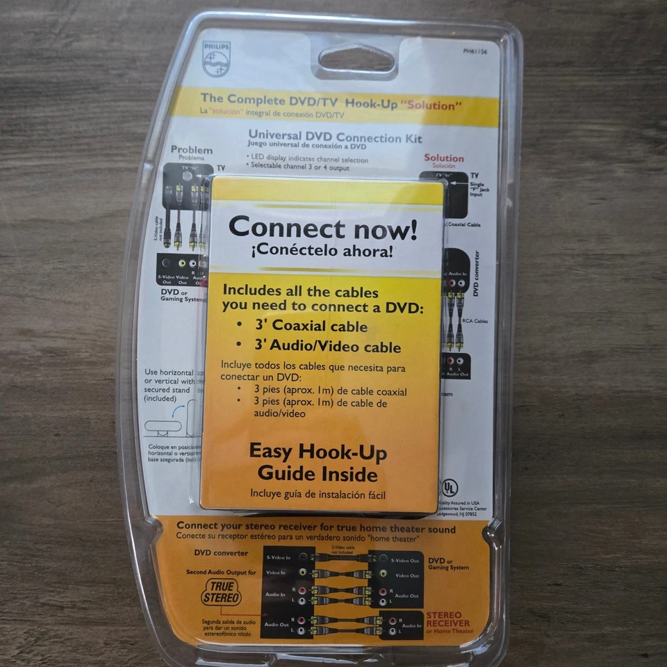 Philips Universal DVD Connection Kit Cables Included 4 DVD TV Game Consoles NEW - Image 4 of 4