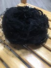 VTG BLACK  SKULL CAP  FASCINATOR HAT Netting & Feathers  — photo 2