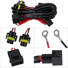 H11 880 881 Relay Wiring Harness HID Conversion Kit Add-on Fog Light LED Daytime