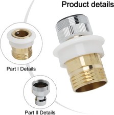 Dishwasher Hose Coupling Adapter Brass Snap Design 15/16 in 55/64 in x 3/4 in