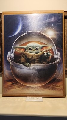 ADAM SCHICKLING Star Wars The Mandalorian Galactic Child LE #31/#395 Lithograph 