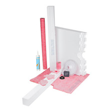 Prova Waterproofing Shower Kit w/ Tray, Flange, Grate,Strainer,Sealant