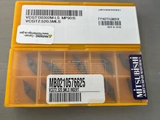 MITSUBISHI CARBIDE INSERTS QUANTITY 10 VCGT130302M-LS MP9015 VCGT2.520.5MLS