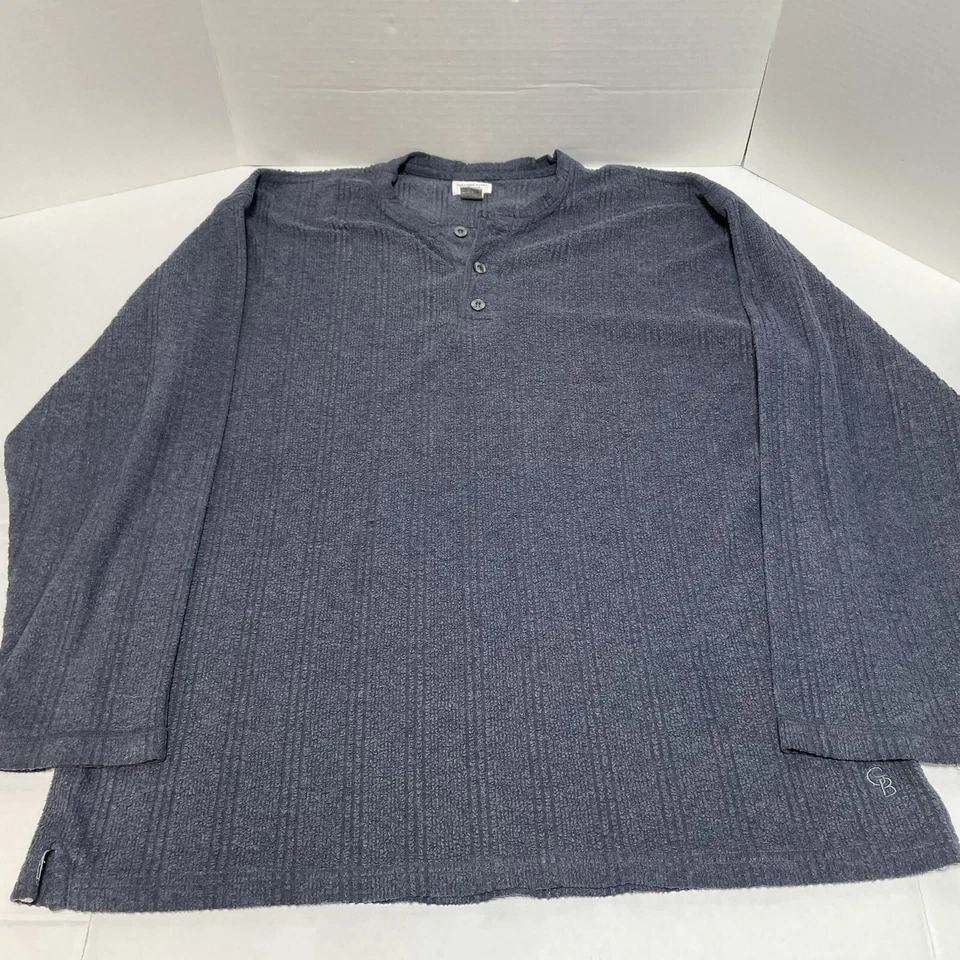 Geoffrey Beene Mens Sleepwear, XL, Grey Long Sleeve Shirt, Soft - Image 4 of 4