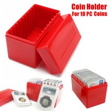 10Coin Slabs Capacity Holder Slab Storage Box Case Plastic Fit For PCGS NGC