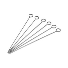 Stainless Steel Skewers 8" Pack of 6, Non-Veg, Veg, Food Presentaion 