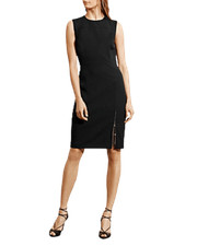 Lauren Ralph Lauren Womens Dress Black Career Wear to Work Sheath Size 6 $145