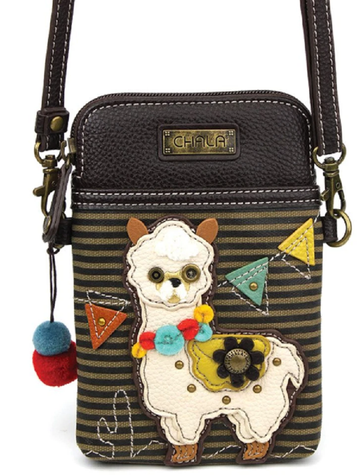 Charming Chala Fun Llama Cell Phone Purse Mini Crossbody Bag