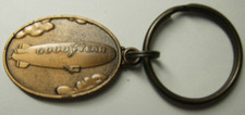 50s 60s Goodyear Blimp Bronze Numbered Key Chain - Drop In Any Mailbox Return