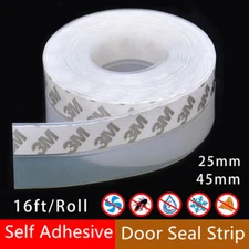 45mm Weather Stripping Door Seal Strip Self Adhesive Rubber Draft Stopper Tape