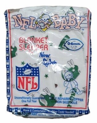 Vintage NFL Baby Sylva Blanket Sleeper  Pajama footed phili Eagles size 0-6, 